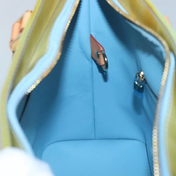 LOUIS VUITTON Monogram Vernis Houston Hand Bag Baby Blue M91005 LV Auth gh116 - Picture 12 of 16
